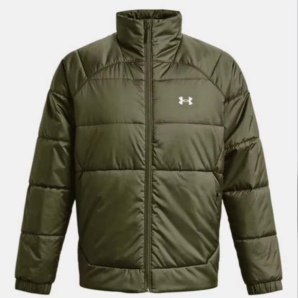 New Under Armour mens puffer green jacket size small - Picture 1 of 8
